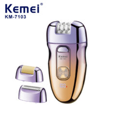 KM-7103 Electric Epilator Foot File Shavers 3 in 1 Set