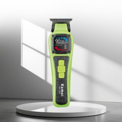 KM-1863 LED Display Hair Trimmer With Dock